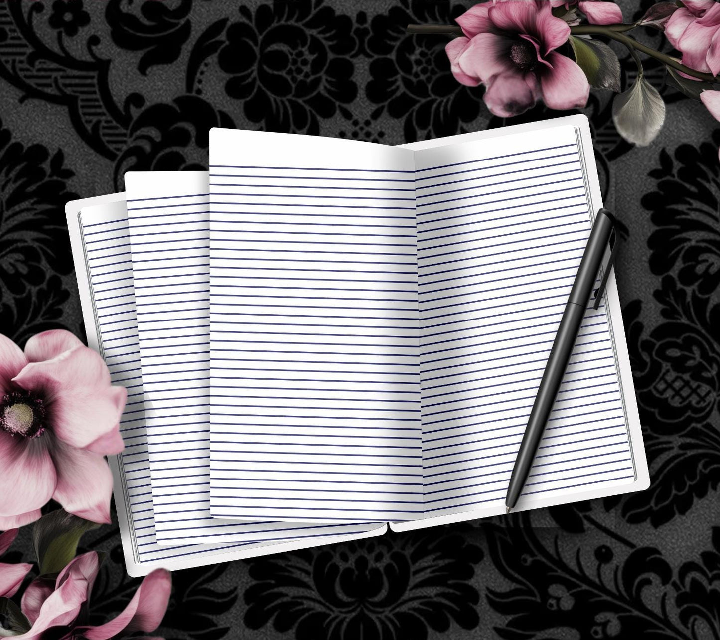 Cuaderno "Abeja Reina de los Muertos" - Dibujo a mano - 160 páginas rayadas para tareas y notas diarias