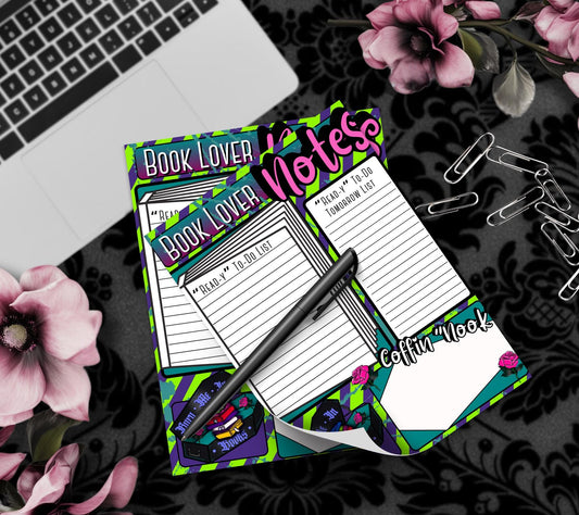 Dark Academia Notepad: Book Lover To-Do Lists, Coffin Nook - 50 Sheets - Tampa Home & Garden Store