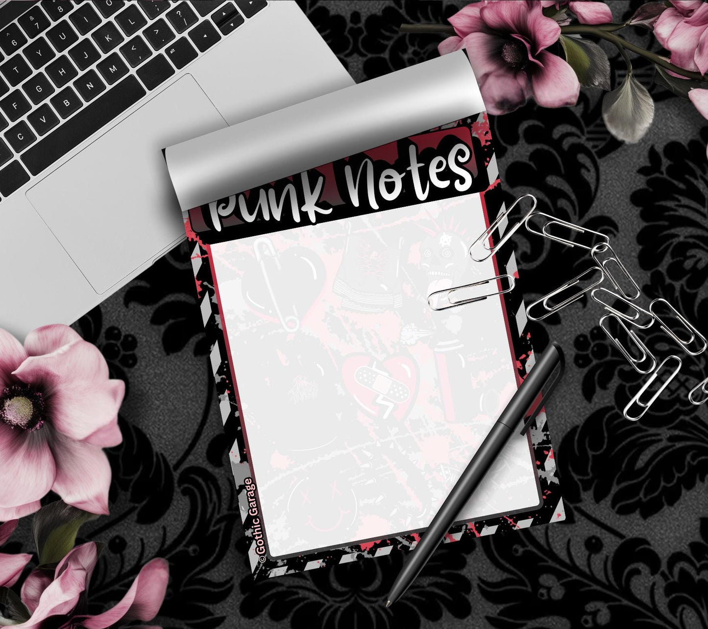 Punk Notes Notepad: Grunge Alt Stationery for Rebels - 50 Tear-Off Sheets