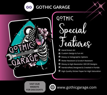 B-Witchy Gothic Pastel Sticker Sheet, Perfect Goth & Witch Vibes Stickers, Budget Friendly Gifts for Goth Expression
