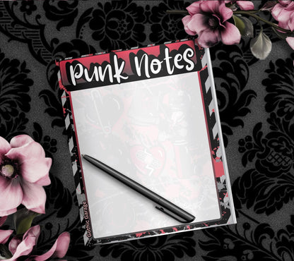 Punk Notes Notepad: Grunge Alt Stationery for Rebels - 50 Tear-Off Sheets