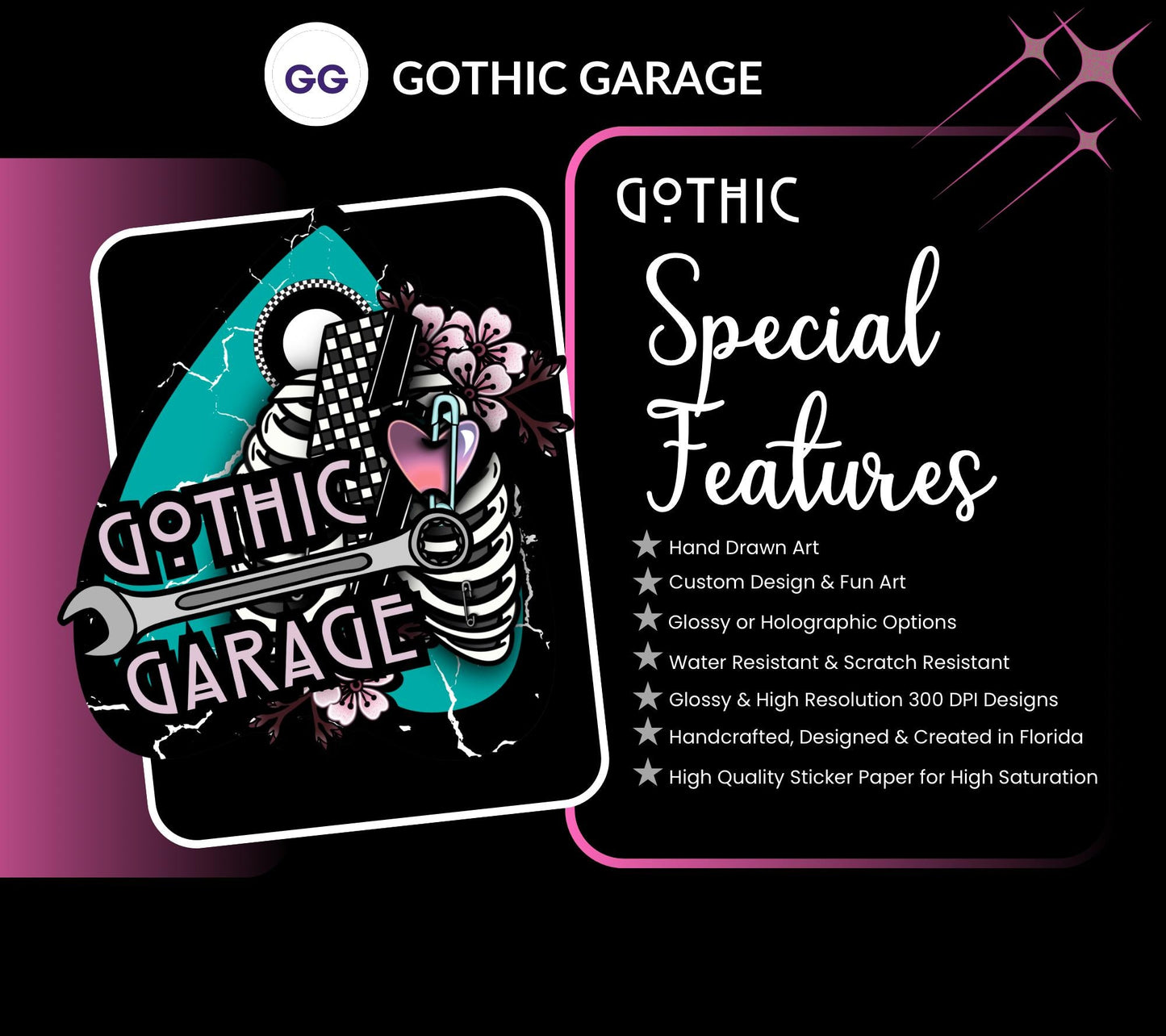 Gothic Witchy Love and Death Sticker Sheet, Perfect Goth & Witch Vibes Stickers, Budget Friendly Gifts for Goth Expression