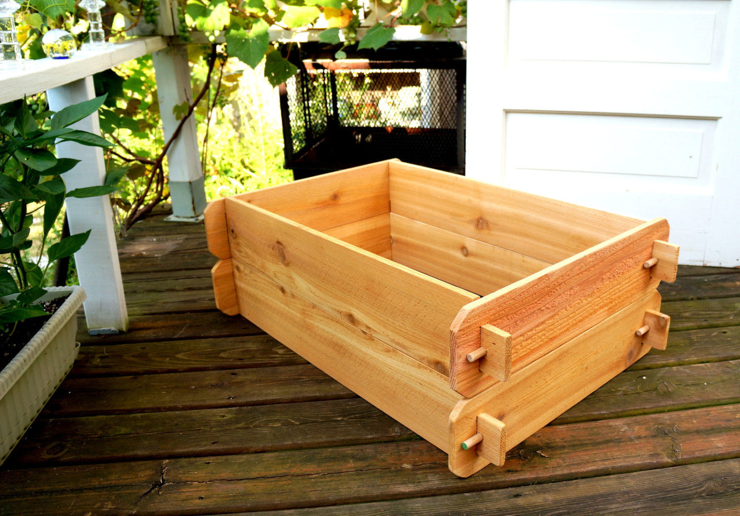Timberlane Gardens raised garden bed kit, double deep cedar, natural wood finish, 2x3 on Tampa Home & Garden Store