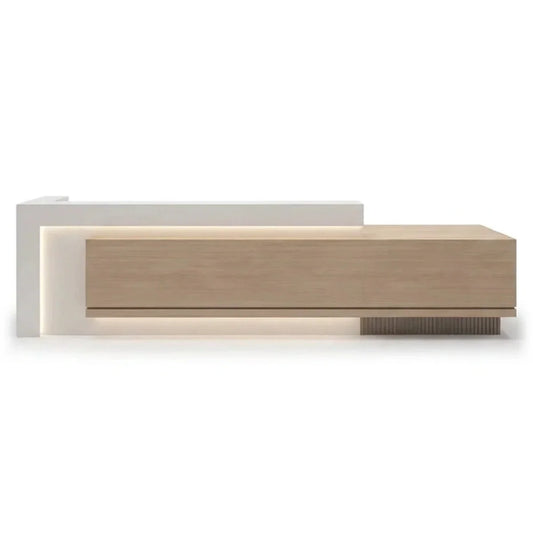 Elyra Front Reception Desk and Storage Cabinet