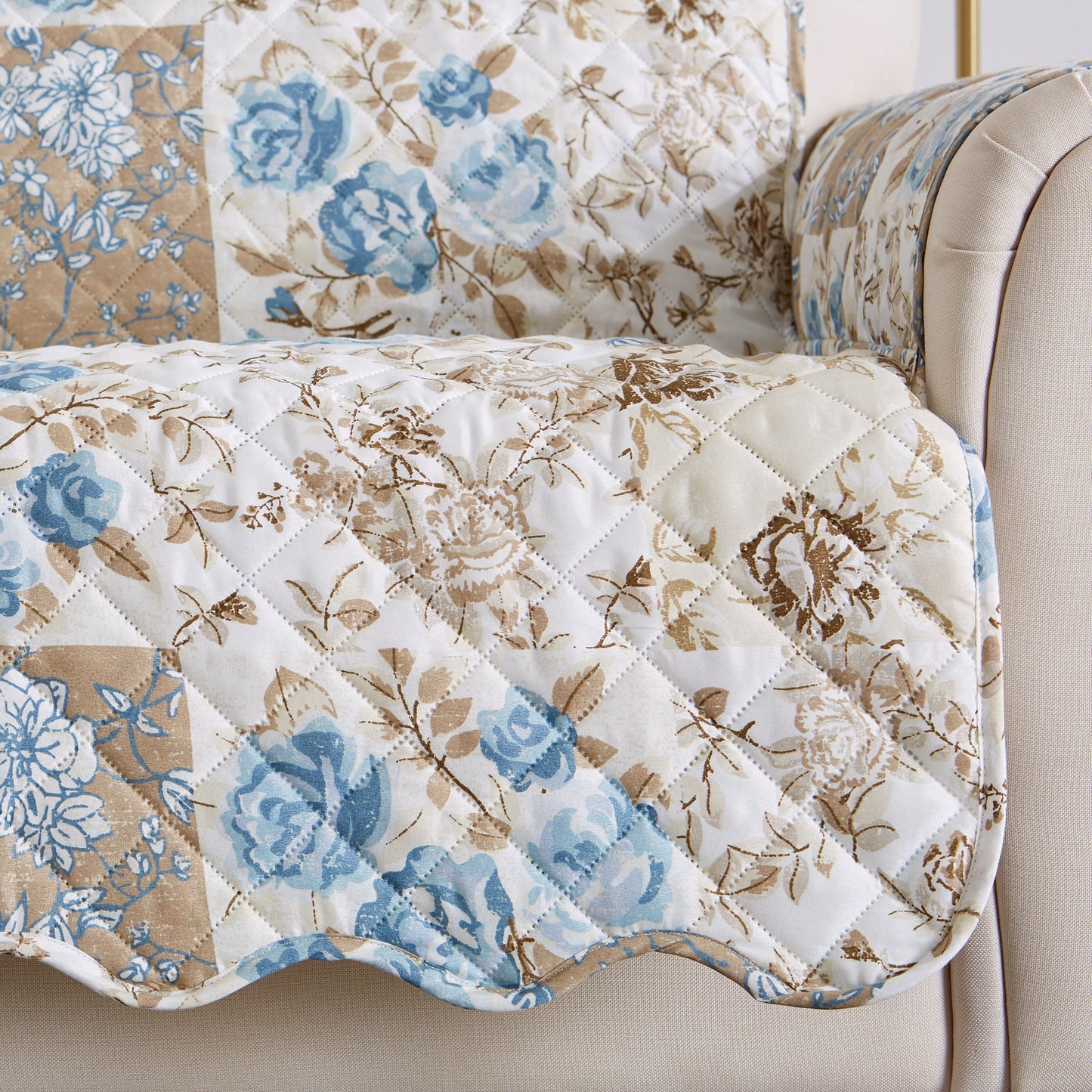 Stylish Floral Patchwork Cover and Protector