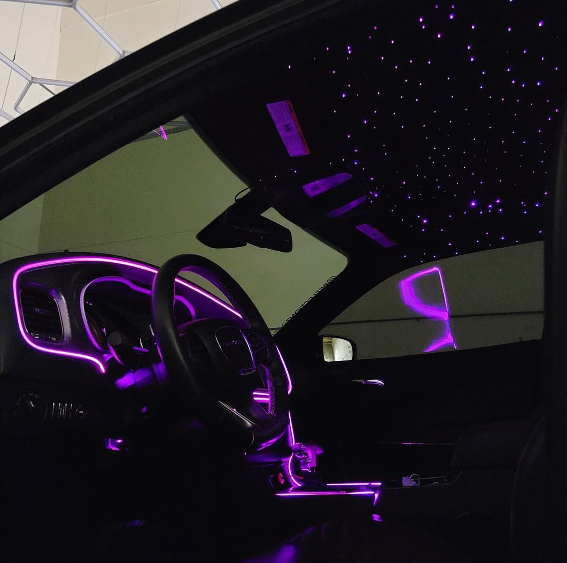 Color-Changing RGB Dash Trim Ambient Lighting Kit by AutoLEDTech.com, purple glow in car on Tampa Home & Garden Store