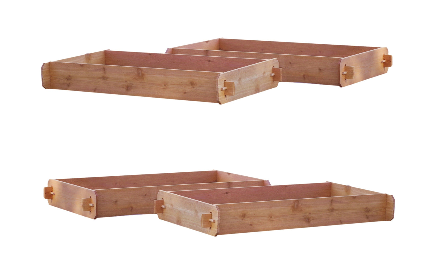 Timberlane Gardens cedar raised bed kit set of 2 double deep mortise and tenon 2x4 ft beds on Tampa Home & Garden Store