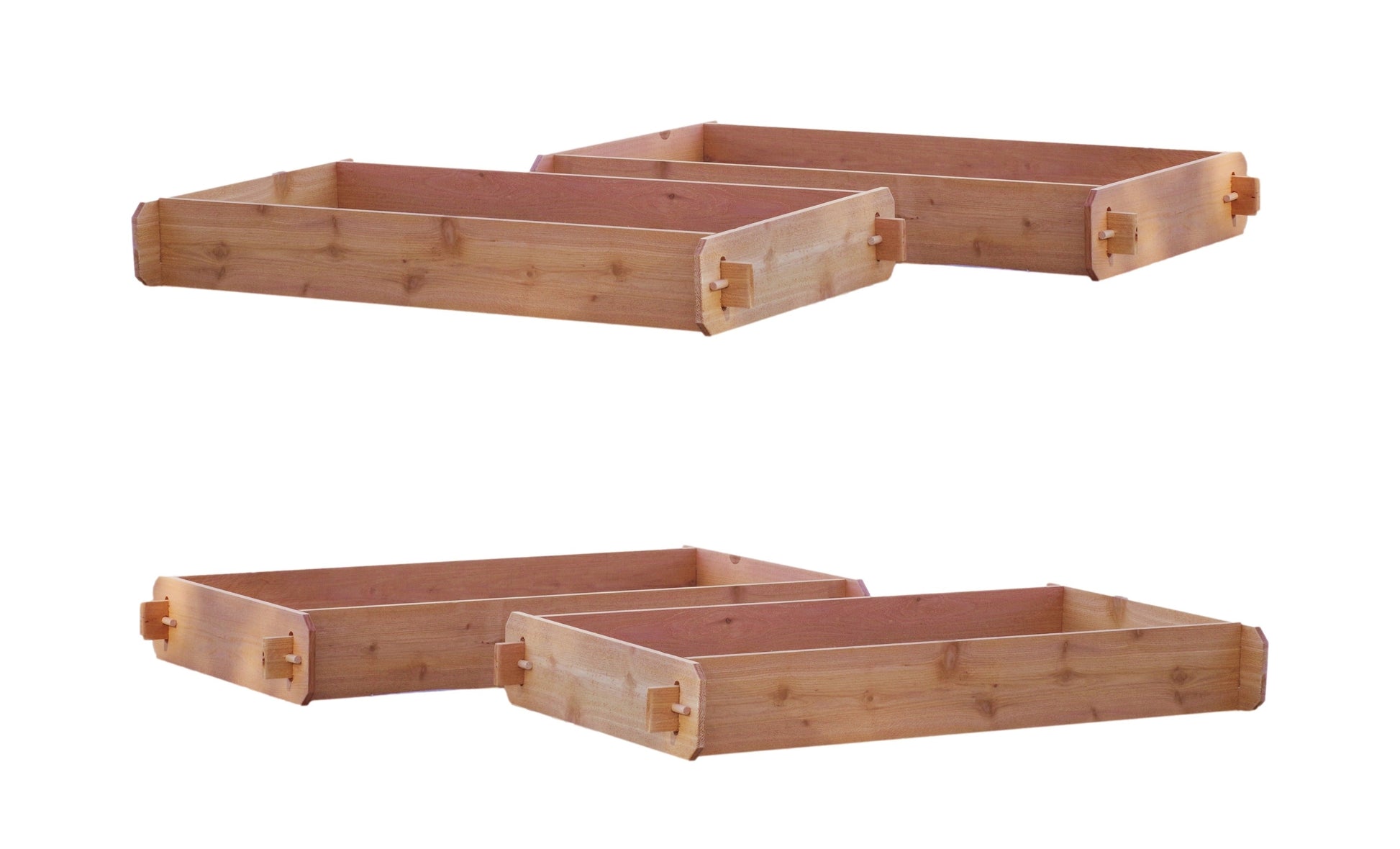 Timberlane Gardens cedar raised bed kit set of 2 double deep mortise and tenon 2x4 ft beds on Tampa Home & Garden Store