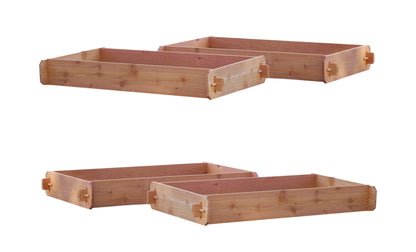 Timberlane Gardens cedar raised bed kit set of 2 double deep mortise and tenon 2x4 ft beds on Tampa Home & Garden Store