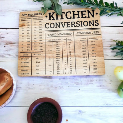 Bamboo Conversions Kitchen Measuring Decor Board