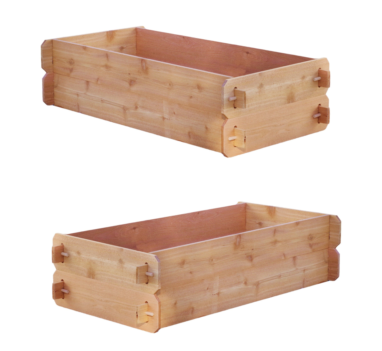 Timberlane Gardens two-pack easy raised garden beds, cedar, mortise & tenon, 2' W x 4' L on Tampa Home & Garden Store
