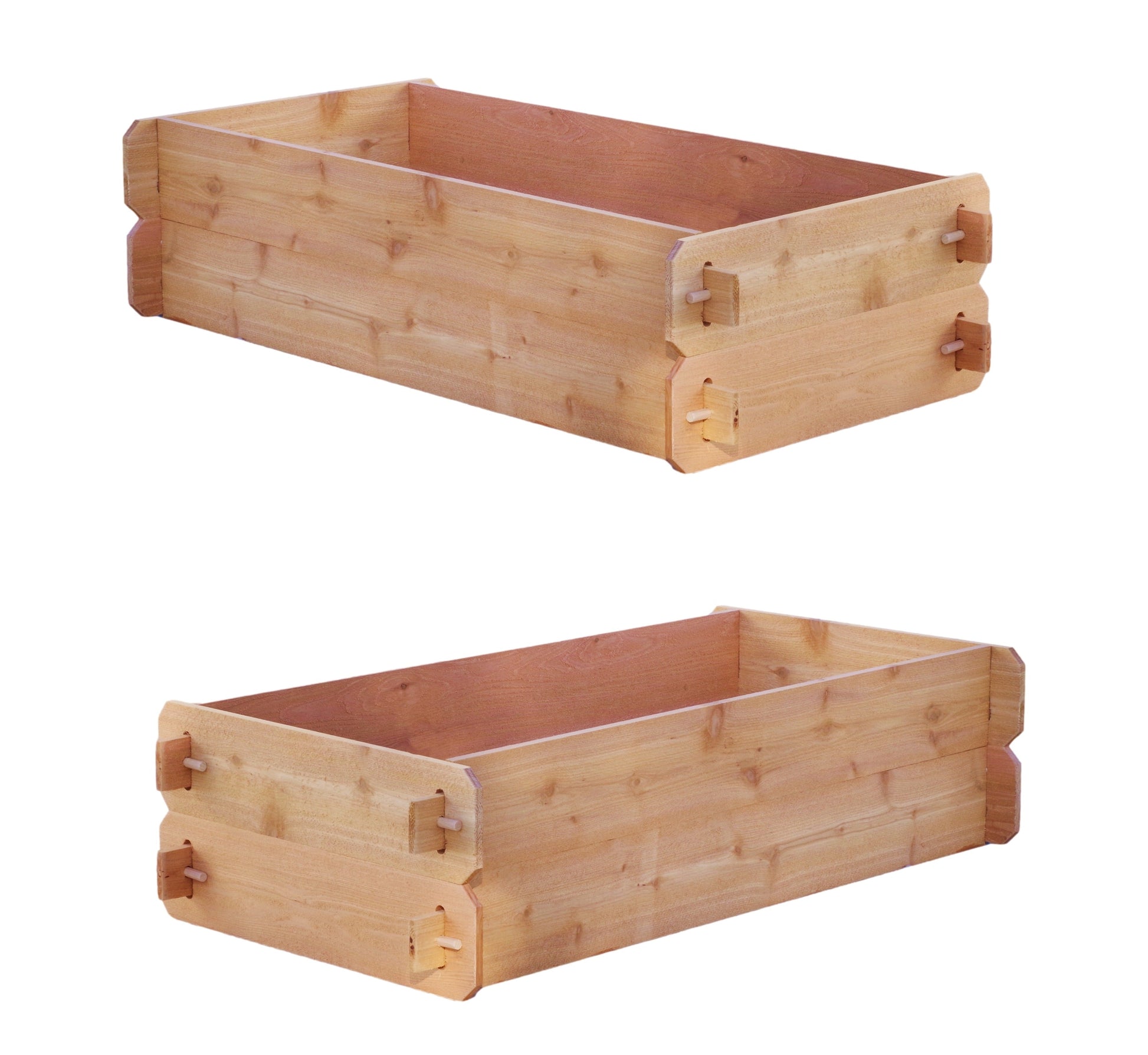 Timberlane Gardens two-pack easy raised garden beds, cedar, mortise & tenon, 2' W x 4' L on Tampa Home & Garden Store