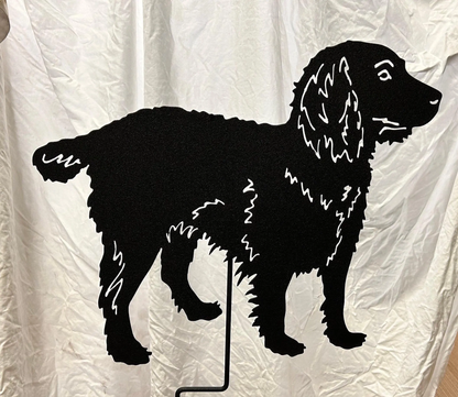Boykin Spaniel memorial lawn ornament silhouette, black metal by Rustica Ornamentals on Tampa Home & Garden Store
