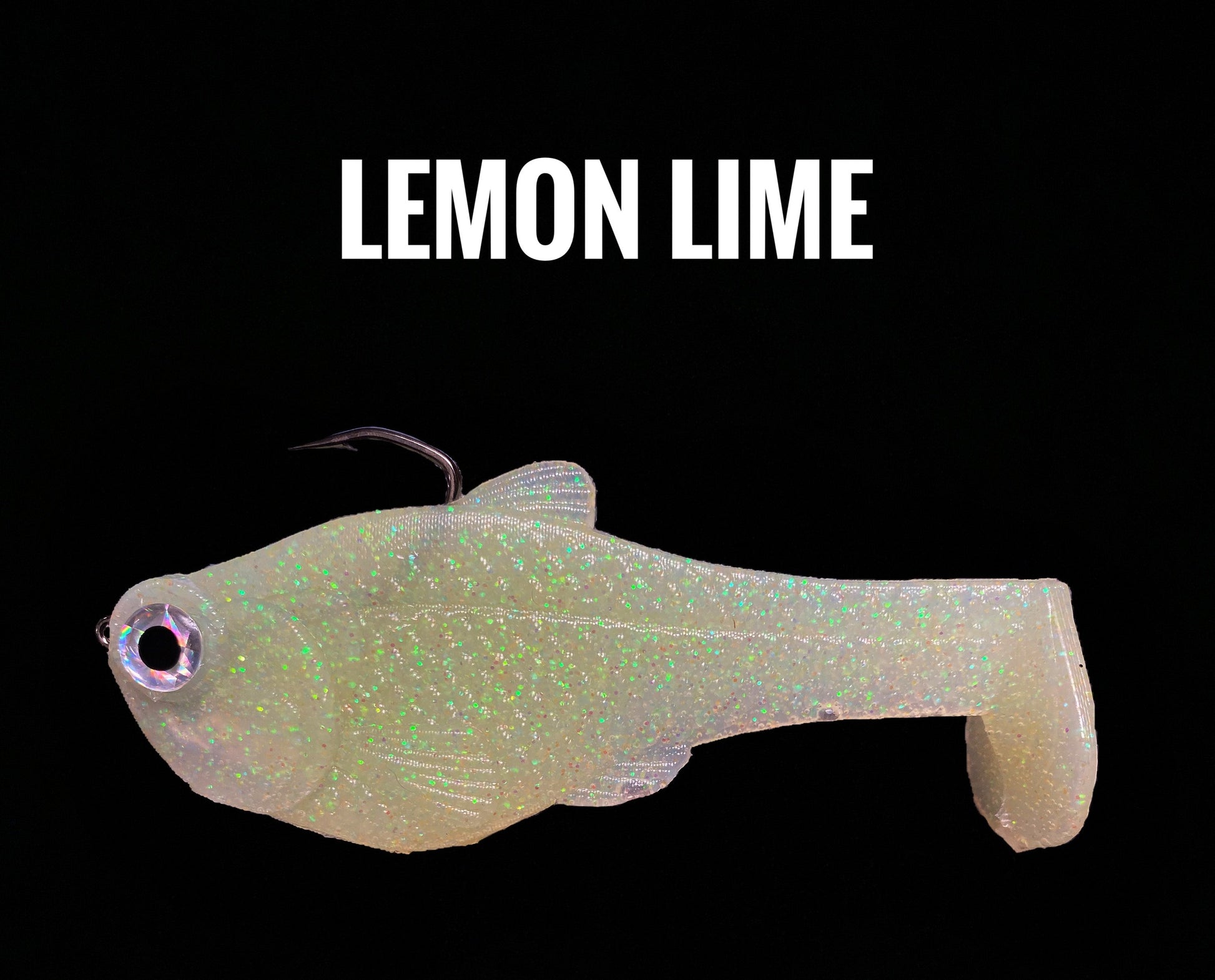 4.5 inch Nacho boot tail soft swimbait with holographic glitter on translucent body on Tampa Home & Garden Store