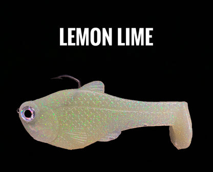 4.5 inch Nacho boot tail soft swimbait with holographic glitter on translucent body on Tampa Home & Garden Store
