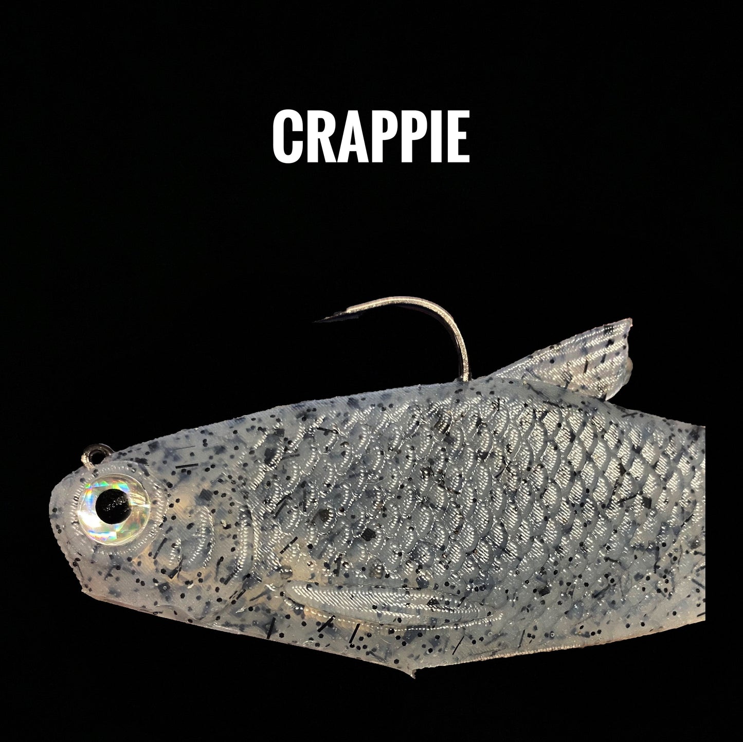 Bacca Burrito boot-tail swimbait in gray-blue with holographic eye Bull Shad Swimbaits on Tampa Home & Garden Store