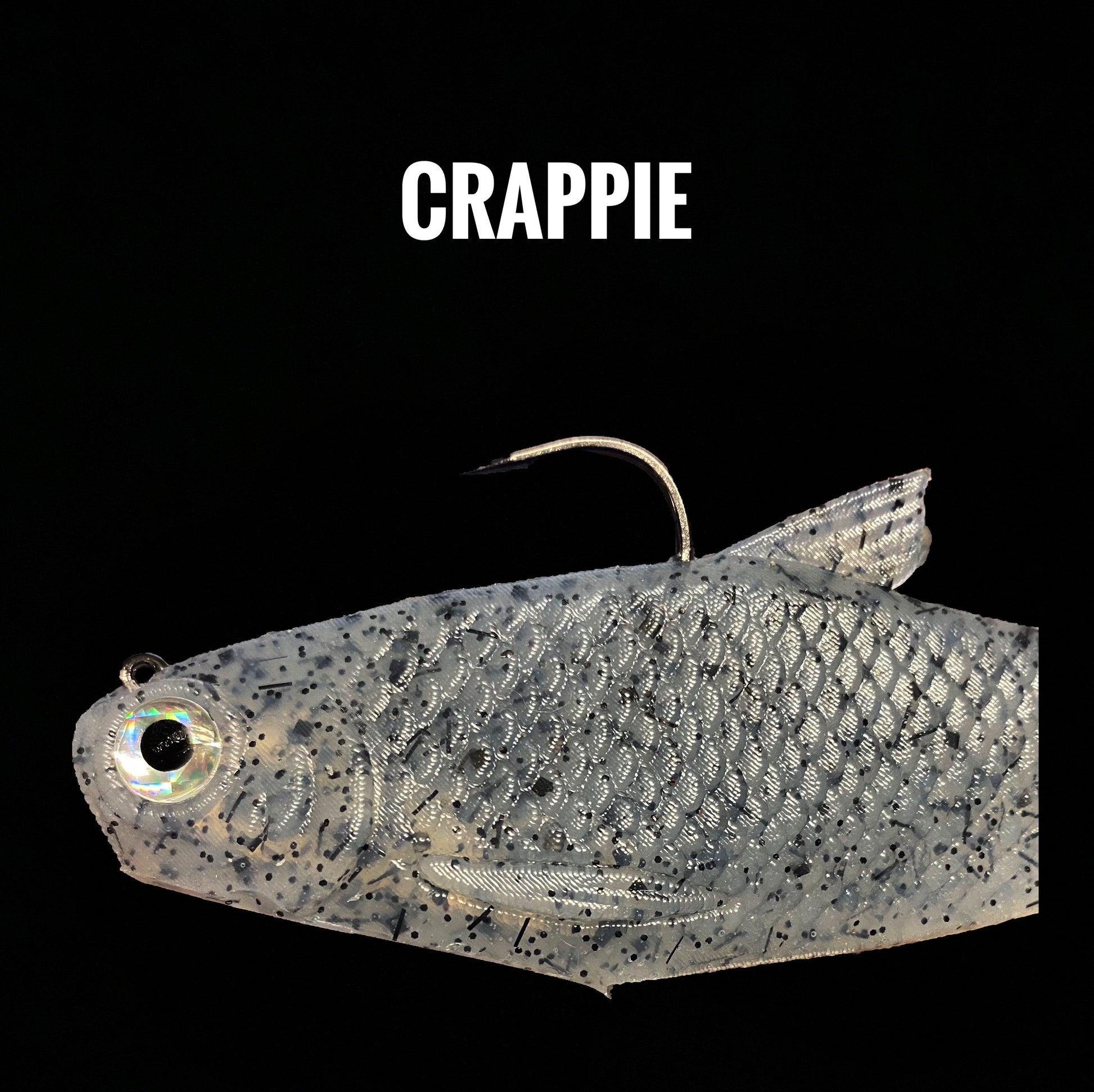Bacca Burrito boot-tail swimbait in gray-blue with holographic eye Bull Shad Swimbaits on Tampa Home & Garden Store