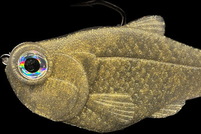4.5in Nacho boot-tail soft swimbait glitter gold finish by Bull Shad Swimbaits on Tampa Home & Garden Store