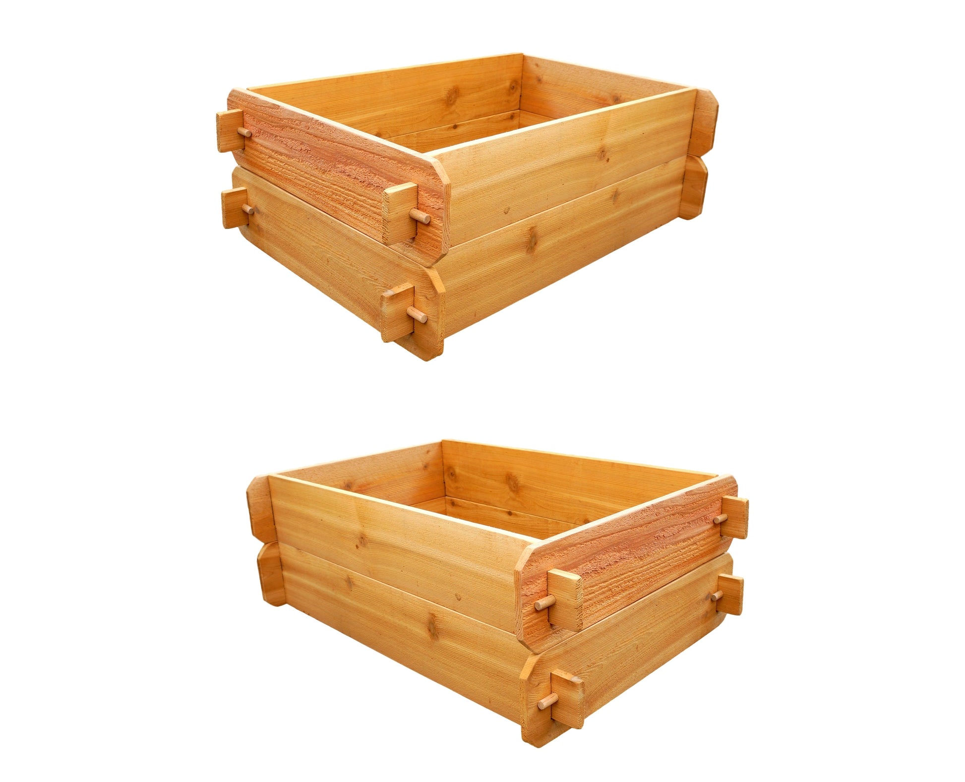 Timberlane Gardens cedar raised bed kit set of 2, double-deep, mortise & tenon, 2' x 3' on Tampa Home & Garden Store