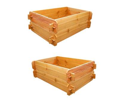 Timberlane Gardens cedar raised bed kit set of 2, double-deep, mortise & tenon, 2' x 3' on Tampa Home & Garden Store