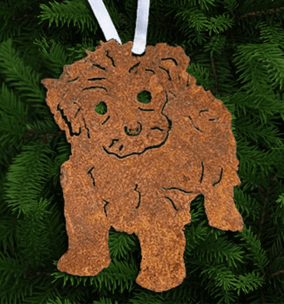 Tea Cup Poodle Plant Stake rust metal garden ornament by Rustica Ornamentals on Tampa Home & Garden Store