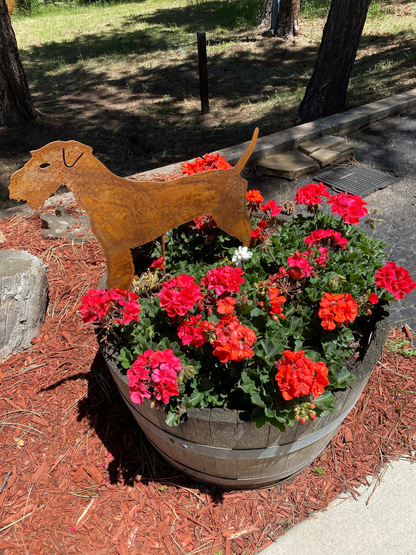 Handcrafted Airedale Terrier Garden and Wall Art