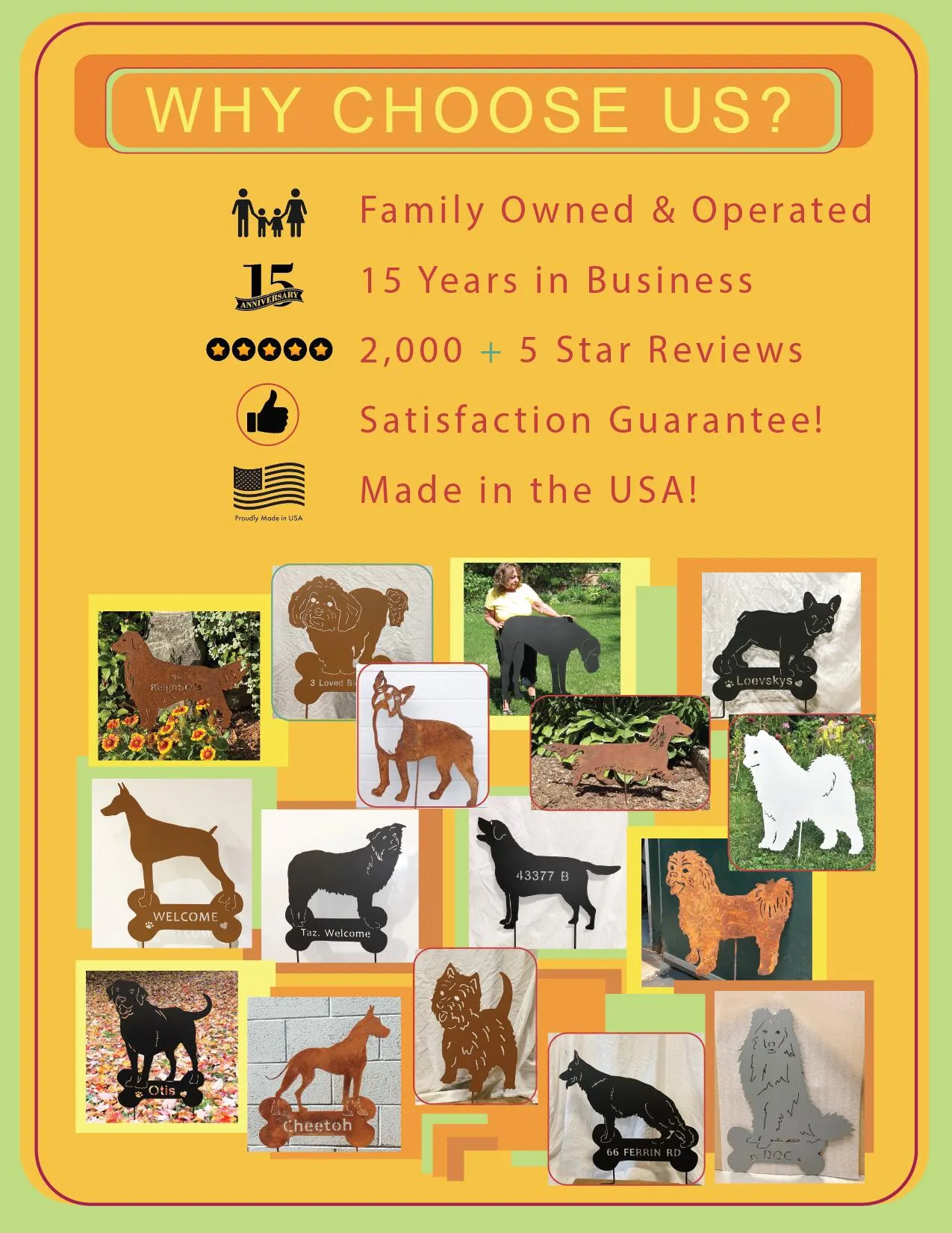 English Cocker Spaniel garden stake or wall hanging by Rustica Ornamentals, dog silhouettes on Tampa Home & Garden Store