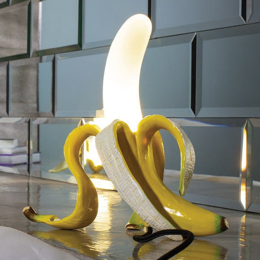 Banana Table Lamp Art Deco Brass Chrome Accent Light - Tampa Home & Garden Store