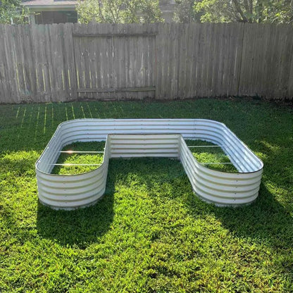 17" Tall U Shaped Raised Garden Bed Large Size | Metal - Tampa soil911.com