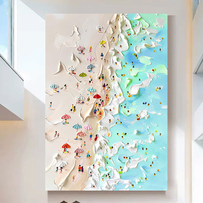 Beachfront Painting Coastal Wall Art canvas Tailored Canvases beach scene by sea on Tampa Home & Garden Store