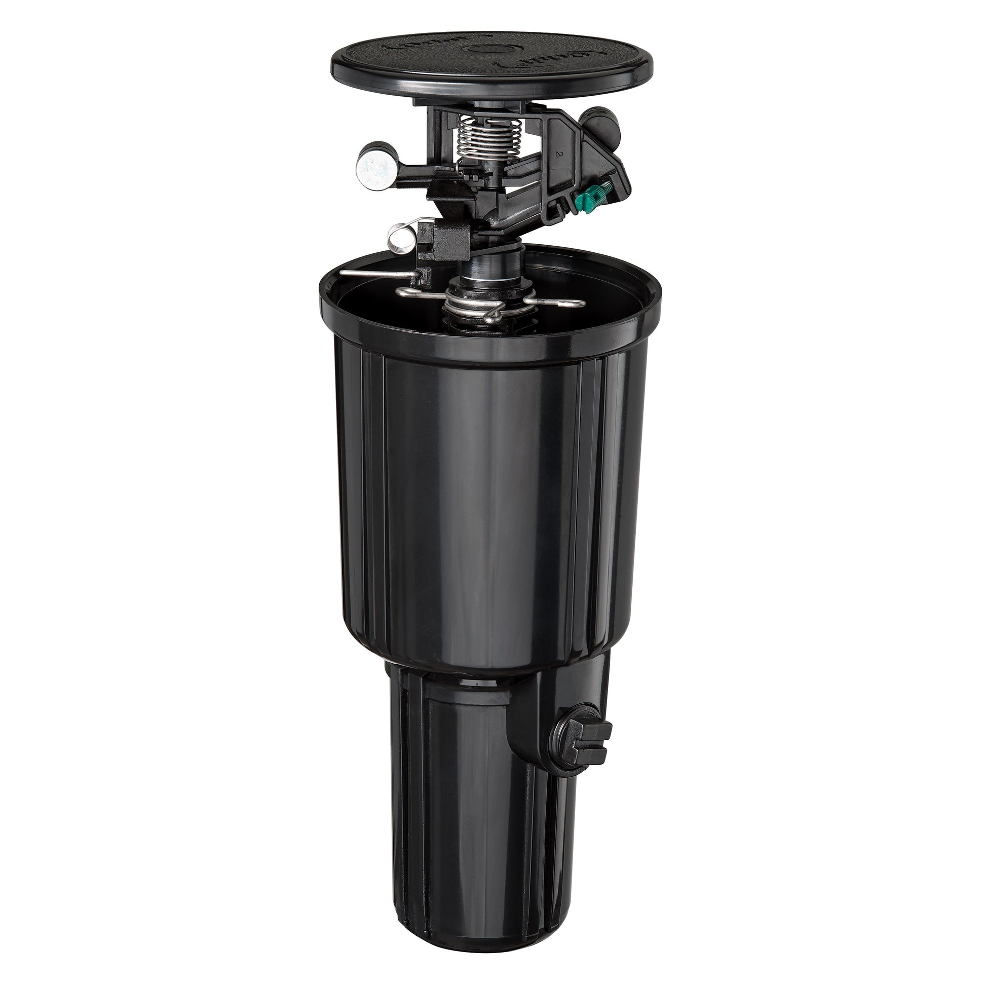Orbit Pulse Pop-Up Impact Rotor Sprinkler in Canister 55200, black irrigation sprinkler on Tampa Home & Garden Store