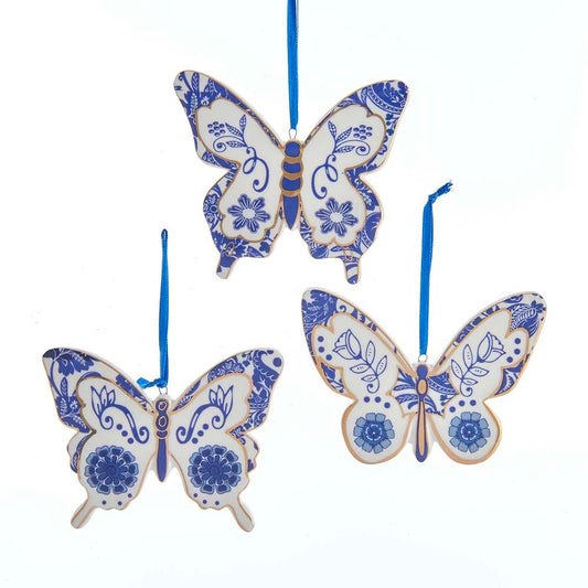 Indigo Blue Butterfly Ornament - - Tampa Home & Garden Store