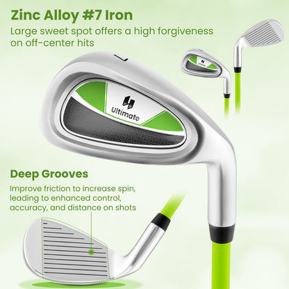 Individual Gold Club for Boys and Girls with Fiberglass Shaft and Headcover