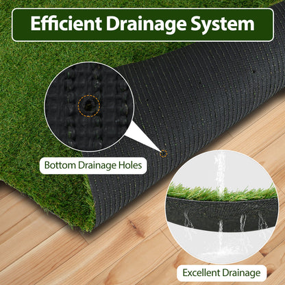 Indoor Outdoor Synthetic Turf Mat with Drainage Holes-L