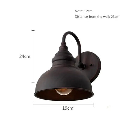 Industrial black metal outdoor wall lamp with dome shade by Decorbites patio sconce on Tampa Home & Garden Store