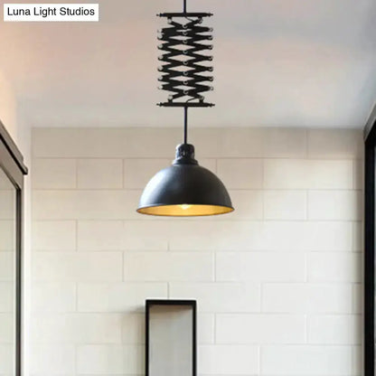 Industrial black pendant light with warm interior, extendable balcony lamp by Decorbites on Tampa Home & Garden Store