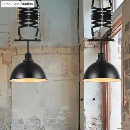 Pendant light Decorbites black and white balcony extendable lamp, black dome shade pair on Tampa Home & Garden Store