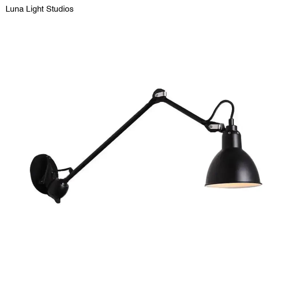 Industrial black wall lamp with adjustable swing arm Decorbites LED sconce on Tampa Home & Garden Store