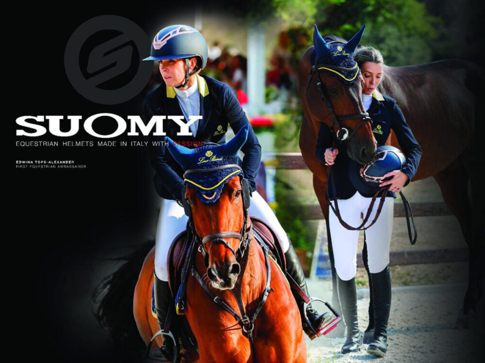 Suomy Apex Riding Helmet blue navy matte by American Equus, two helmets shown on Tampa Home & Garden Store