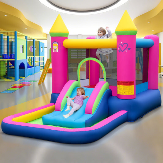 Inflatable Bounce House Cute Princess Bouncy Castle with 520W Blower - Tampa Home & Garden Store