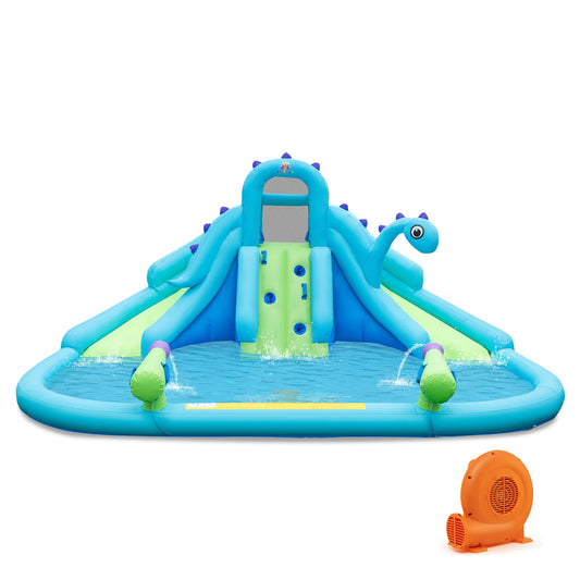 Inflatable Water Slide with Dual Slides and Large Splash Pool and Carry Bag (with 584W Blower) - Tampa Home & Garden Store