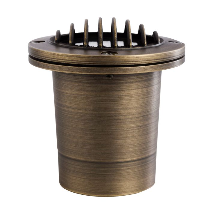 Tulay Antique Brass In-Ground Well Light Grill Face Low Voltage Landscape Lighting