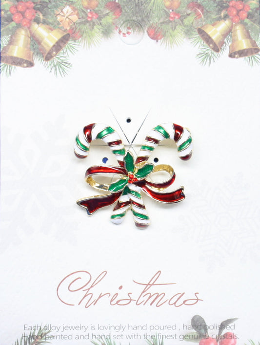Enamel Finish Pin - Candy Canes - Tampa Home & Garden Store