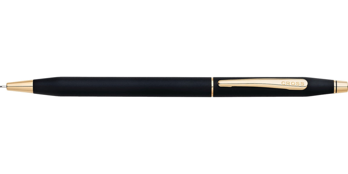 Cross Classic Century Black 0.7mm pencil with gold trim and clip on Tampa Home & Garden Store