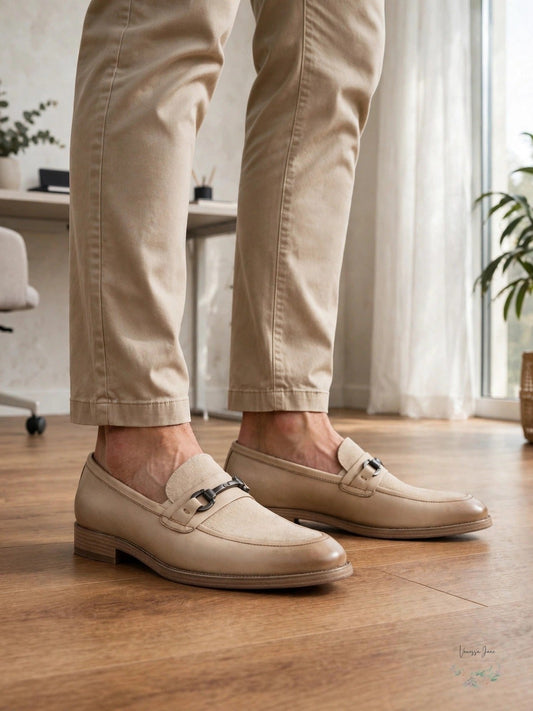 Kenneth Cole New York Brock 2.0 bit loafers beige leather with horsebit, pair, new with box on Tampa Home & Garden Store