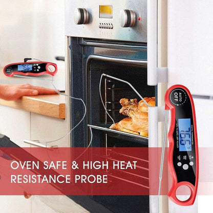 Stevvex instant read meat thermometer red 2-in-1 with oven-safe high-heat probe on Tampa Home & Garden Store