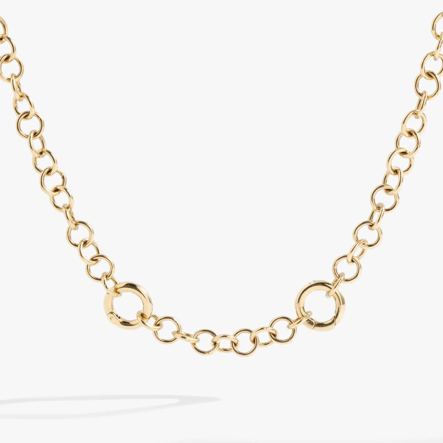 Y Necklace Interchangeable Base gold-tone chain with oversized circular links by Alex and Ani on Tampa Home & Garden Store