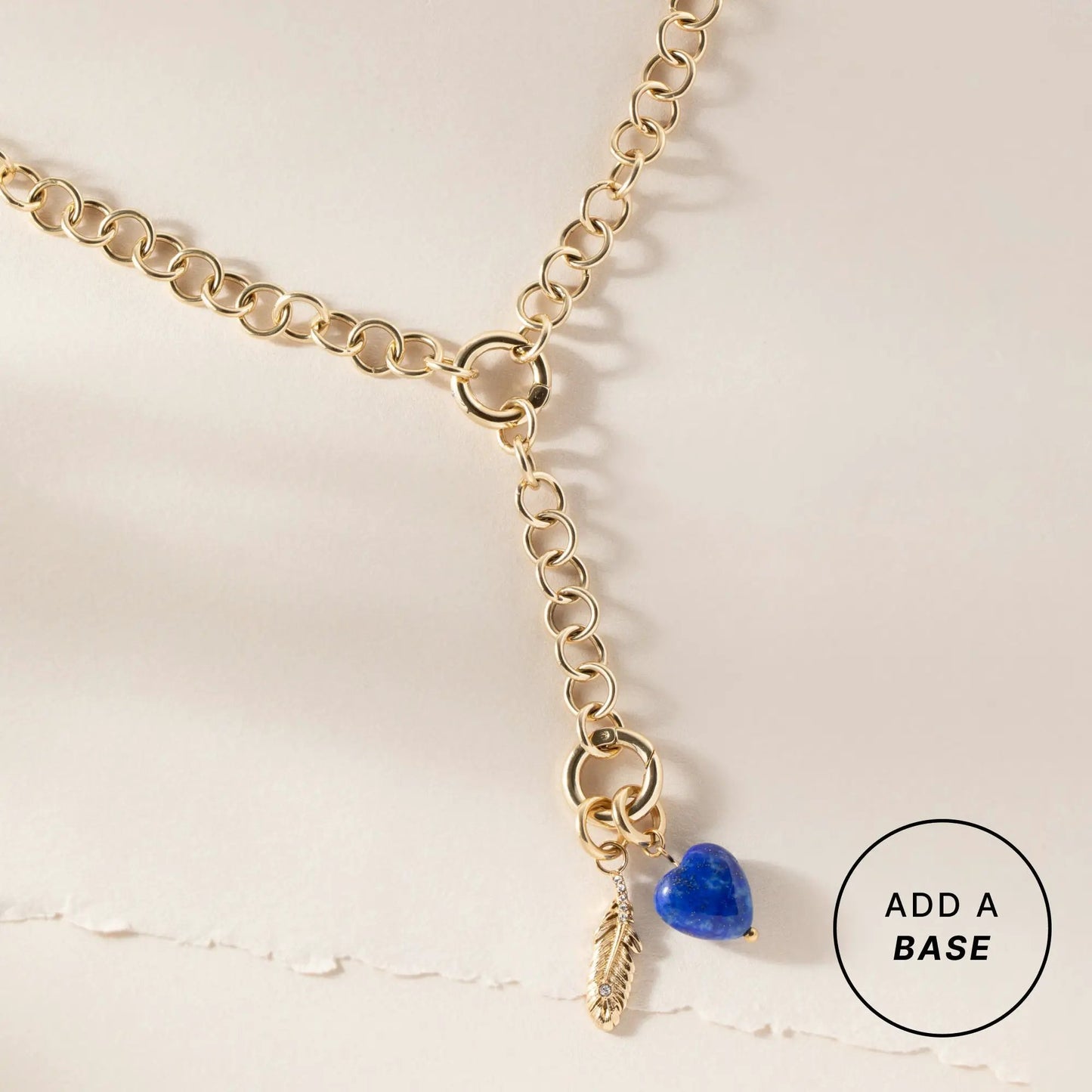Lapis Gemstone Heart Interchangeable Charm