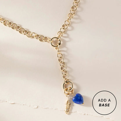 Lapis Gemstone Heart Interchangeable Charm