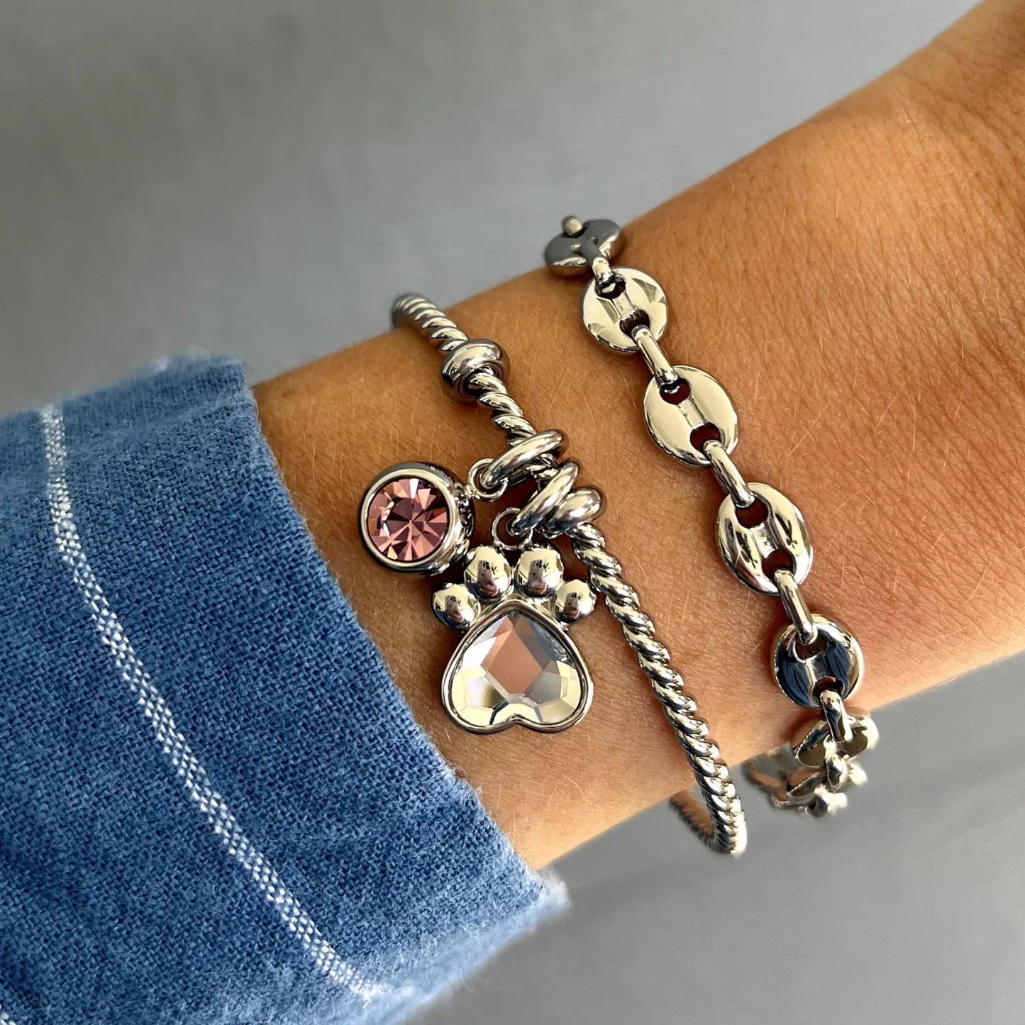 June Birthstone Interchangeable Charm Necklace